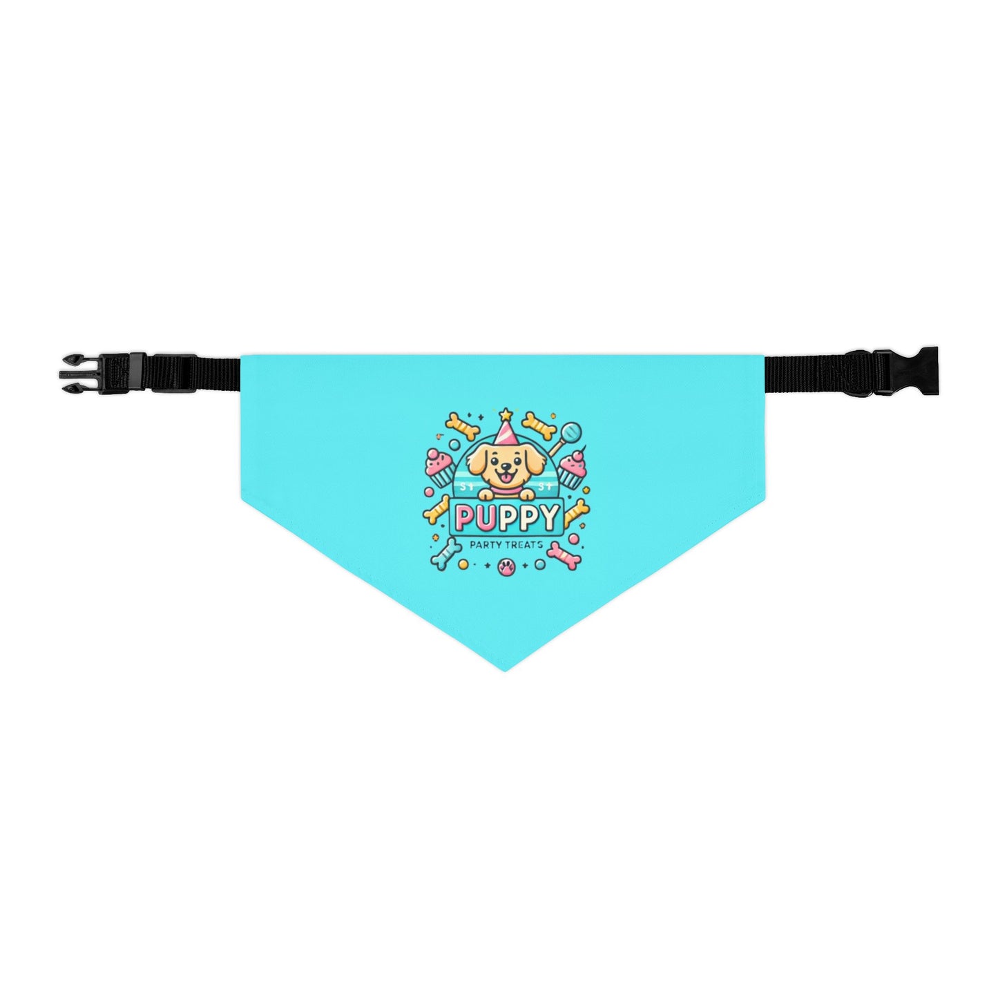 Fun & Festive Puppy Party Bandana Collar - Blue