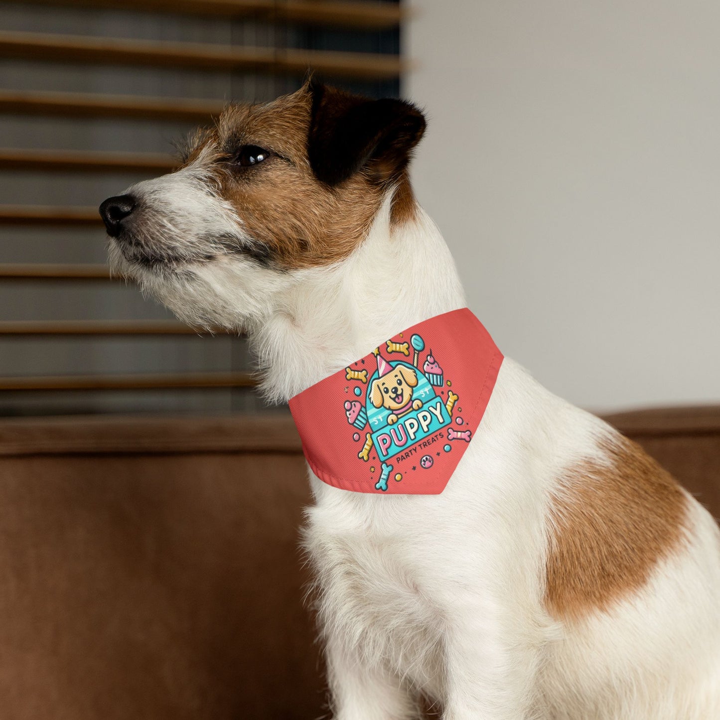 Fun & Festive Puppy Party Bandana Collar - Pink