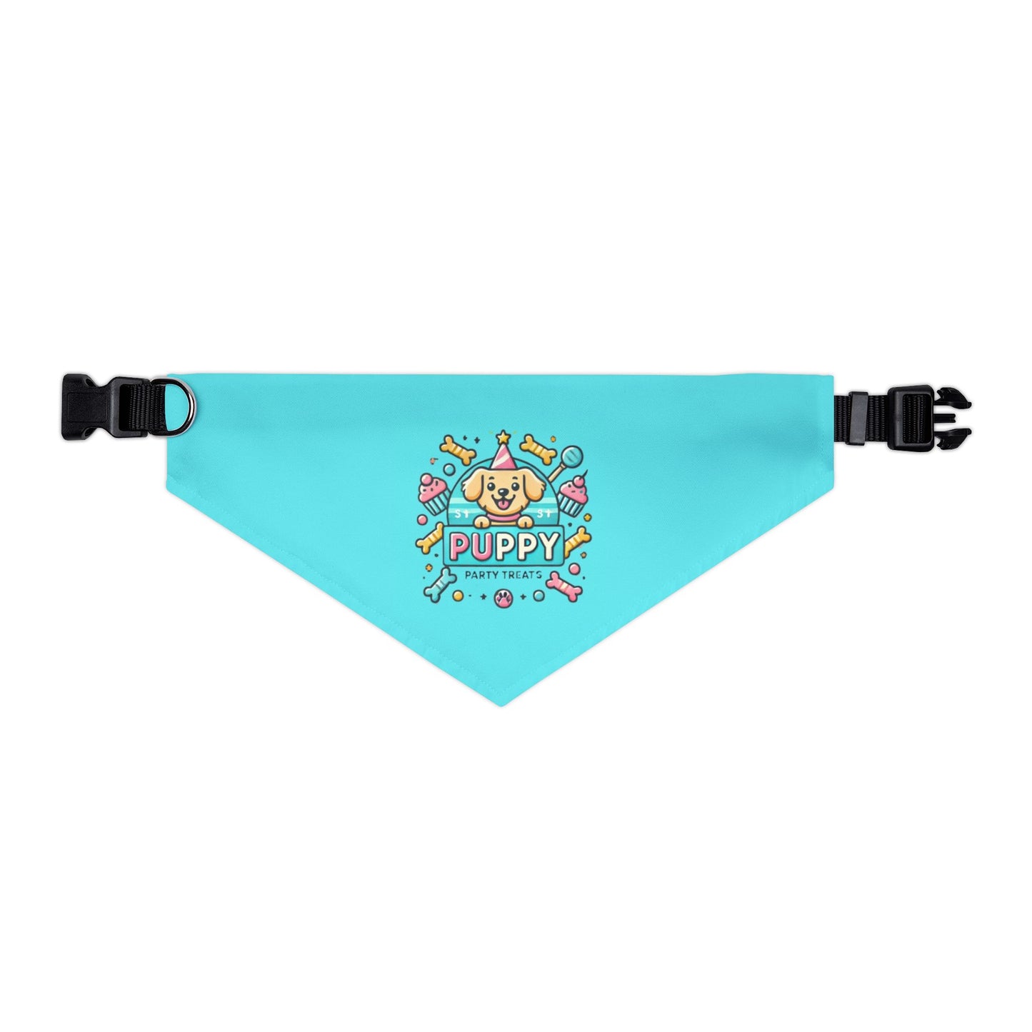 Fun & Festive Puppy Party Bandana Collar - Blue