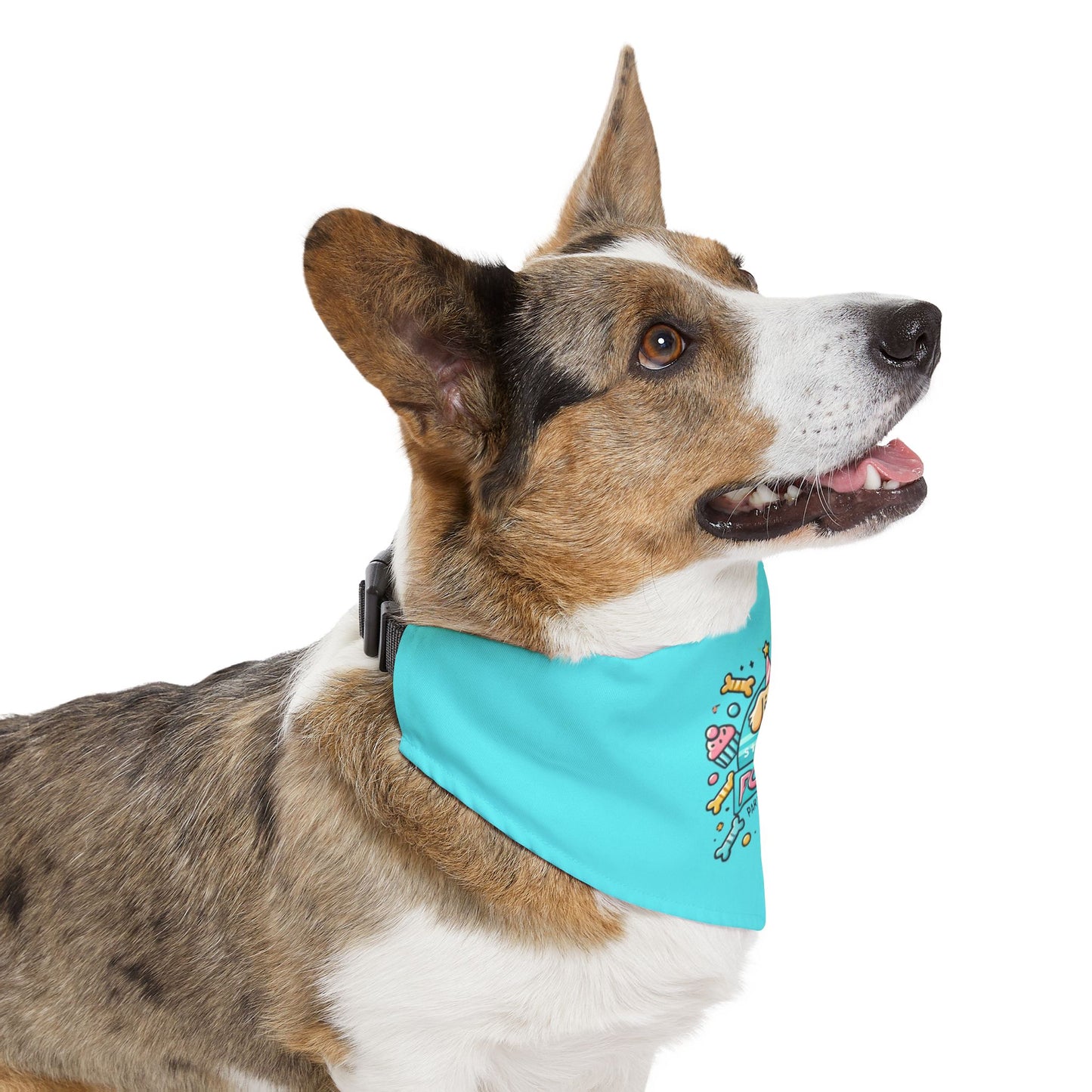 Fun & Festive Puppy Party Bandana Collar - Blue