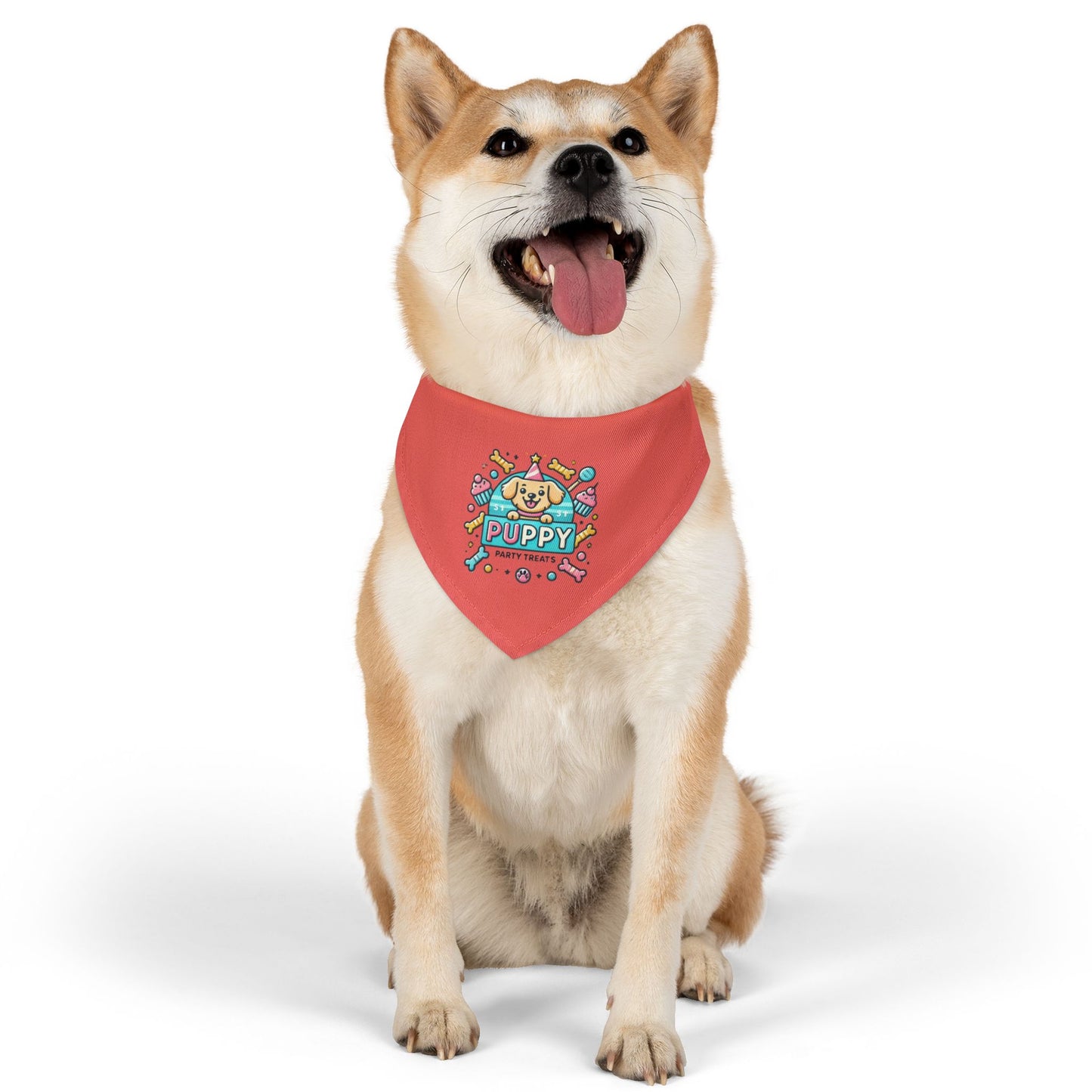 Fun & Festive Puppy Party Bandana Collar - Pink