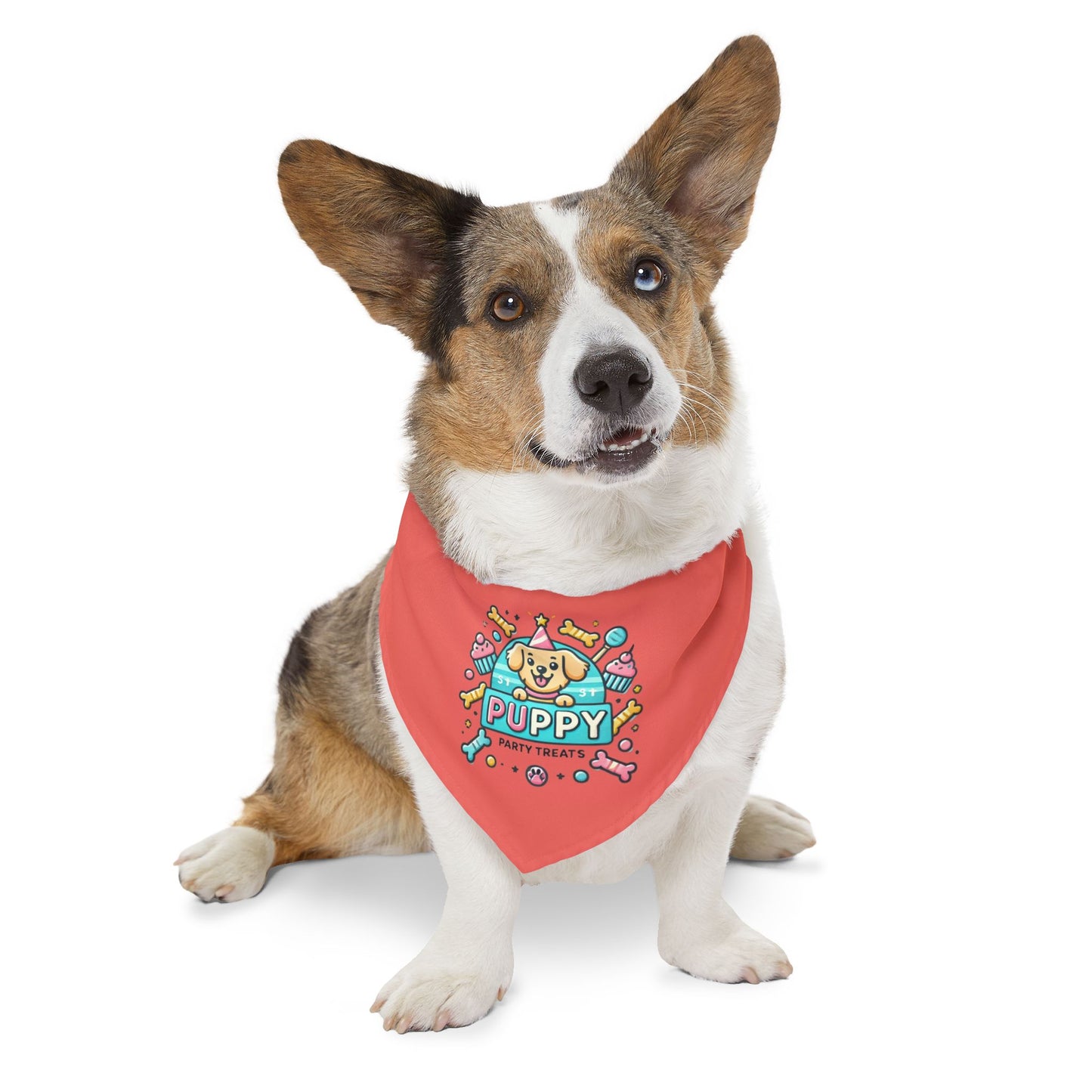 Fun & Festive Puppy Party Bandana Collar - Pink