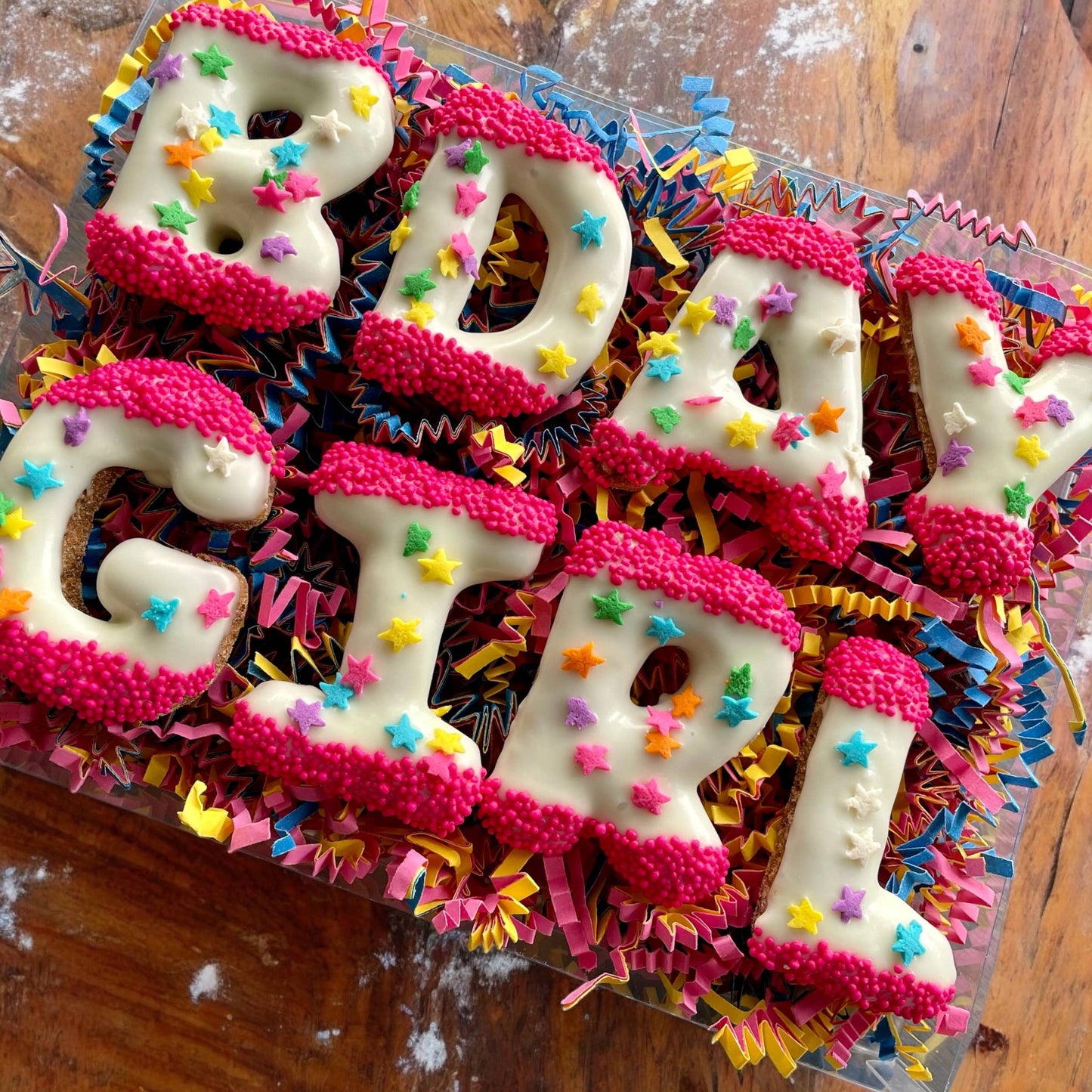 GIFT BOX of Bday Boy/Girl letter Birthday dog treat