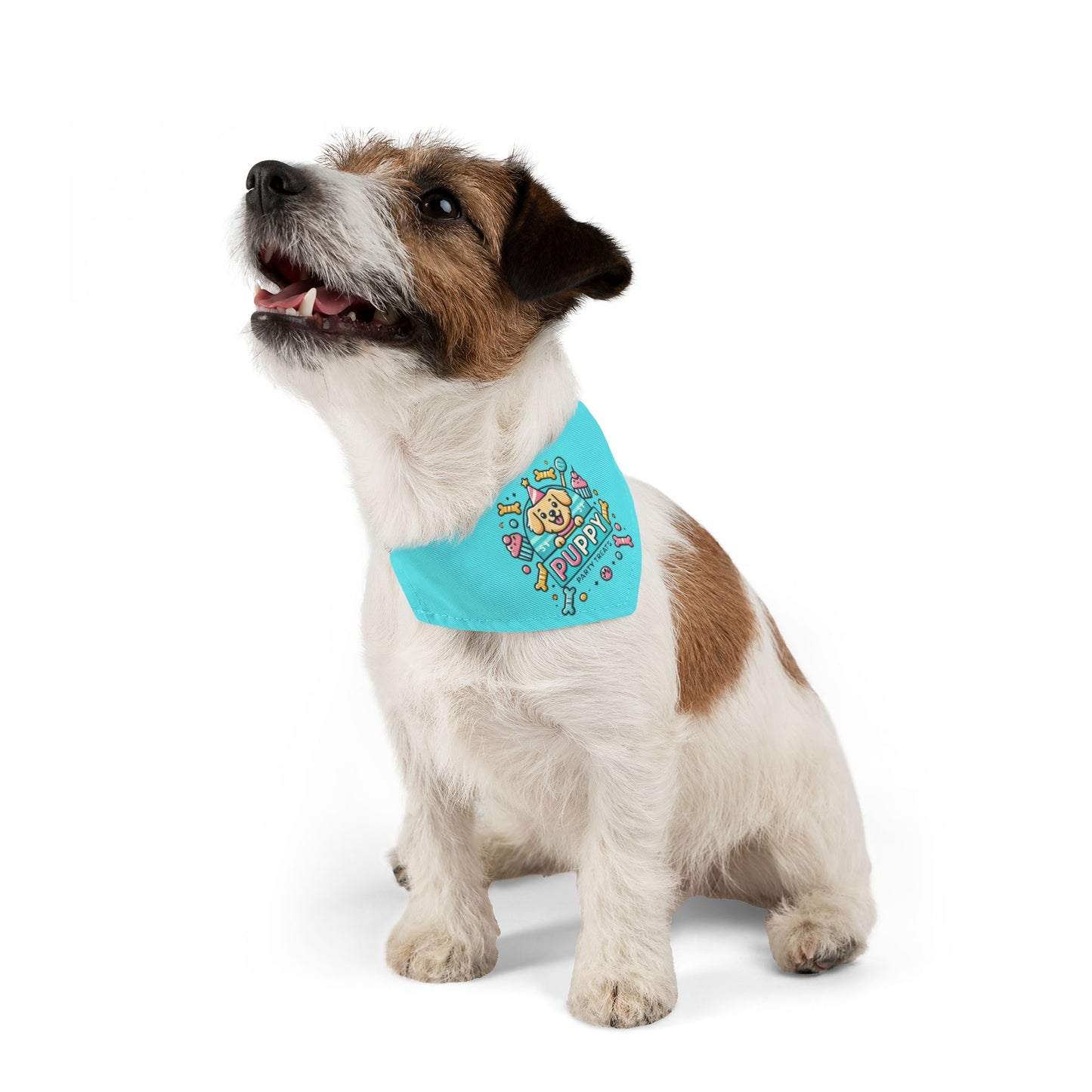 Fun & Festive Puppy Party Bandana Collar - Blue