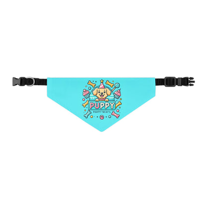 Fun & Festive Puppy Party Bandana Collar - Blue