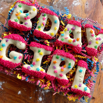 GIFT BOX of Bday Boy/Girl letter Birthday dog treat